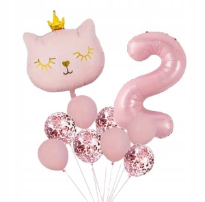 Zestaw Balonów Urodzinowych Balon cyfra 2