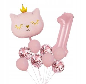 Zestaw Balonów Urodziny Balon cyfra 1