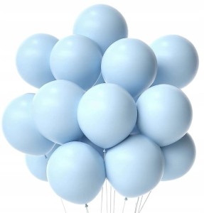 Balony pastelowe błękitne do dekoracji i girland 120szt mat