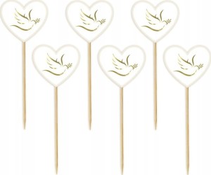 Dekoracja na tort Topper Komunia Święta Chrzest 6szt