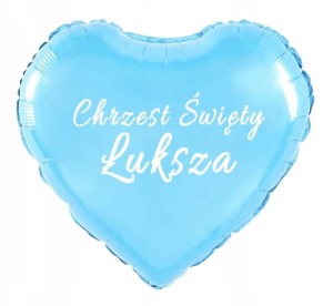 Balon foliowy Niebieskie Serce Personalizowany, Imię  45cm
