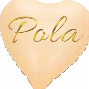 Balon foliowy Beżowy w kształcie serca Personalizowany Imię 45cm, 1szt