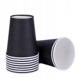Kubki papierowe Czarne 240 ml, 10 szt.