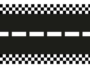 Bieżnik fizelinowy Urodzinowy Tor Wyścigowy Ulica 40x500cm