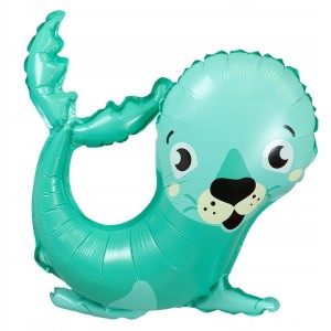 Balon foliowy foka foczka Zoo zwierzę Urodziny 39 cm x 38 cm