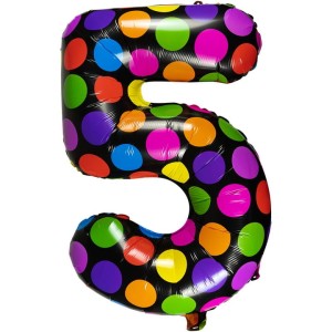 Balon foliowy cyfra 5 liczba pięć Piąte Urodziny 61 cm