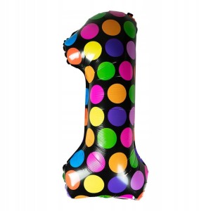 Balon foliowy cyfra 1 Pierwsze Urodziny Roczek 61 cm