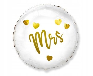 Balon foliowy napis Mrs Panna Młoda ślub 48cm