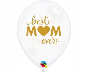 Balony Best mom ever transparentne Dzień Matki 5x