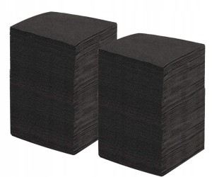 Serwetki papierowe AFH Czarne koktajlowe 200szt