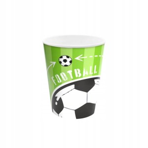 Kubeczki papierowe Piłka Football 220ml 6szt