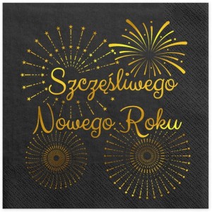 Serwetki Nowy rok Szczęśliwego Nowego Roku 12szt.