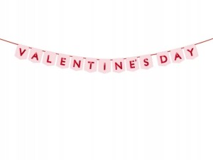 Baner Walentynkowy girlanda dekoracyjna