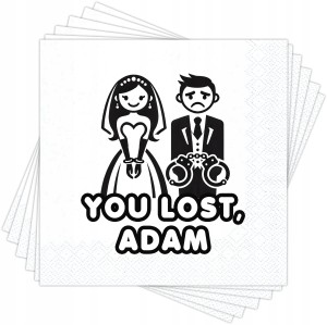 Serwetki personalizowane na Wieczór Kawalerski z Imieniem 12 szt