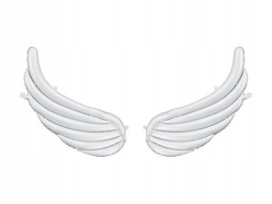 Balony foliowe białe Skrzydła do girland 2szt.