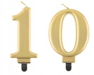 Świeczki Urodzinowe Cyfra 10 