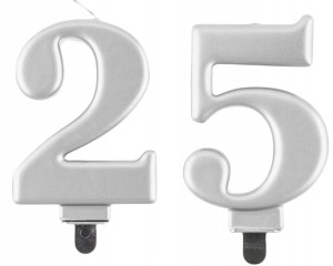 Świeczki Urodzinowe Cyfra 25