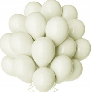 Balony białe metalik metaliczne do dekoracji i girland 80szt 