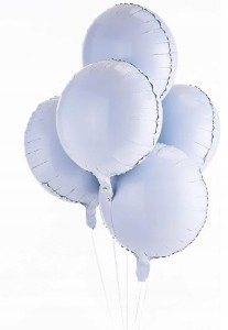 Balon foliowy kula 45cm biały 1 szt