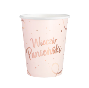 Kubek Wieczór Panieński rose gold 220 ml 6 szt.