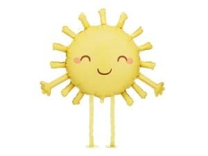 Balon foliowy Słoneczko 91×77 cm – żółty, dekoracja urodzinowa