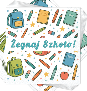 Serwetki na Zakończenie Roku, Żegnaj Szkoło, 12 szt