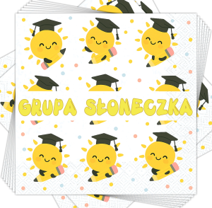 Serwetki papierowe "Grupa Słoneczka" 33cm, 12 szt.