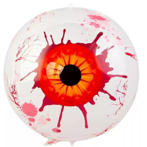 Balon foliowy "Oko Halloween", 15cali czerwone