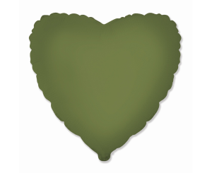 Balon foliowy Serce Khaki, 18 cali