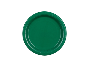 Talerzyki papierowe, ciemny zielony, 18cm (1 op. / 6 szt.)