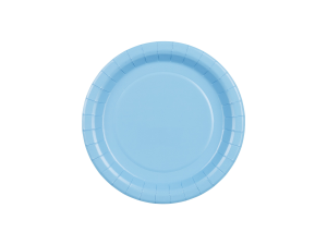 Talerzyki papierowe, jasny niebieski, 18cm (1 op. / 6 szt.)