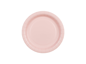 Talerzyki papierowe, jasny różowy, 18cm (1 op. / 6 szt.)