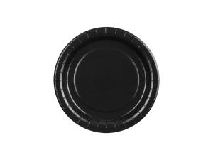 Talerzyki papierowe, czarny, 18cm (1 op. / 6 szt.)