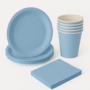 Zestaw Imprezowy Granatowy - Talerze Kubeczki Serwetki