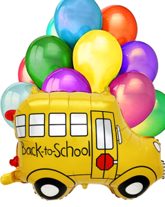 Zestaw Balonów z Busem Szkolnym (48cm*56cm)