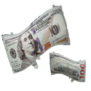 Balon foliowy banknot 100 dolarów 65x45cm