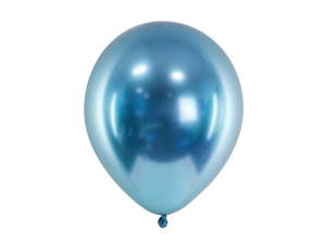 Balony chromowane shiny niebieskie 10 szt.