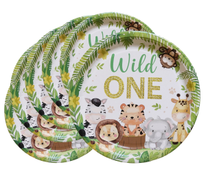 Talerzyki papierowe Zwierzątka, Wild 6szt