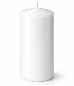 Świeca klasyczna klubowa lakierowana biała 12 cm 1 szt.