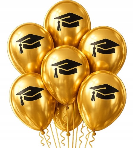 Balony-zlote-Biret-Rozpoczecie-Zakonczenie-Roku-Pasowanie-Chromy-Shiny.jpg